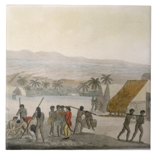 Azulejo De Cerâmica Ilhas de sanduíche - um ocidental que negocia par