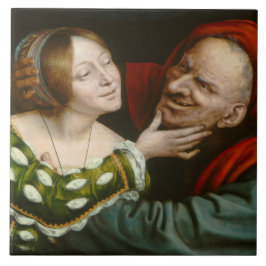 Azulejo De Cerâmica Ill-Match Lovers (por Quentin Massys)