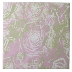 Azulejo De Cerâmica ilusão de impressão rosa - Cor-de-rosa-pincel