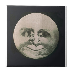 Azulejo De Cerâmica Ilusão óptica da lua