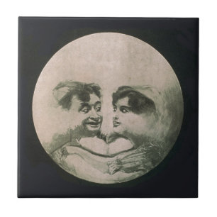 Azulejo De Cerâmica Ilusão óptica da lua