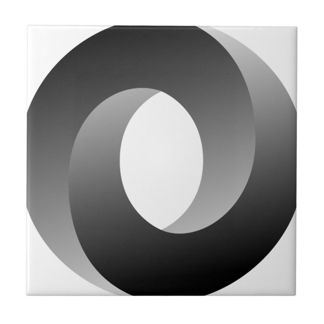 Azulejo De Cerâmica Ilusão óptica do círculo impossível (Frente)