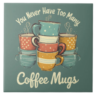 Azulejo De Cerâmica Ilustração da pilha de café retrô