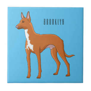 Azulejo De Cerâmica Ilustração de desenho animado de cão aficionado po