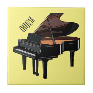 Azulejo De Cerâmica Ilustração de desenho animado Piano