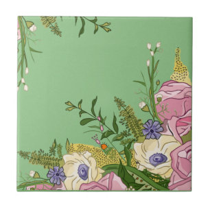 Azulejo De Cerâmica Ilustração de porta flexível rosa em