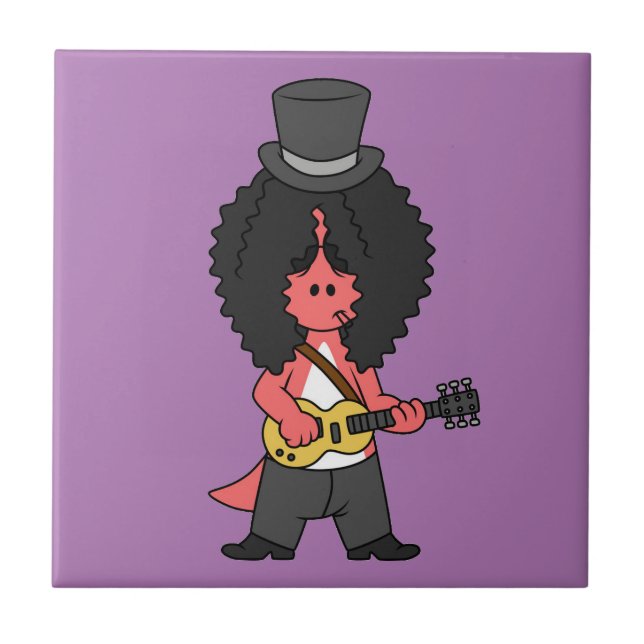 Azulejo De Cerâmica Ilustração De Um Allosauro Vestido Como Estrela De (Frente)