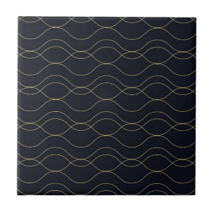 Azulejo De Cerâmica Ilustração elegante, simples, legal, trendy wavy