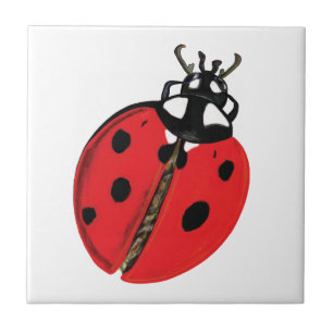Azulejo De Cerâmica Ilustração Lady Bug