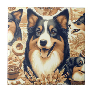 Azulejo De Cerâmica Ilustração Retro-australiana de Shepherd
