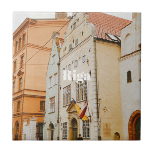 Azulejo De Cerâmica Ímã de Foto Flexível da Paisagem Urbana de Riga