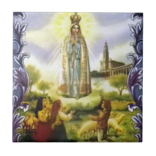 Azulejo De Cerâmica imagem da aparição Nossa Senhora da Fátima