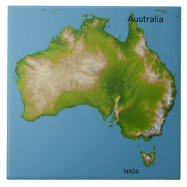 Azulejo De Cerâmica Imagem da NASA do Espaço da Austrália