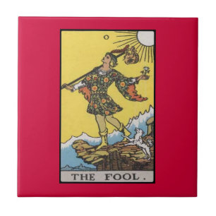 Azulejo De Cerâmica Imagem de cartão de Tarot do tolo