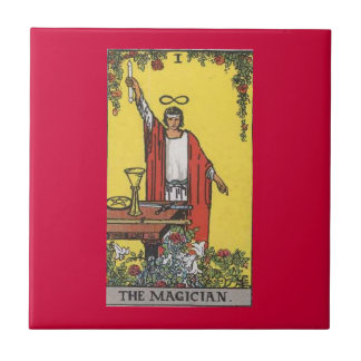 Azulejo De Cerâmica Imagem de cartão do tarot do mágico