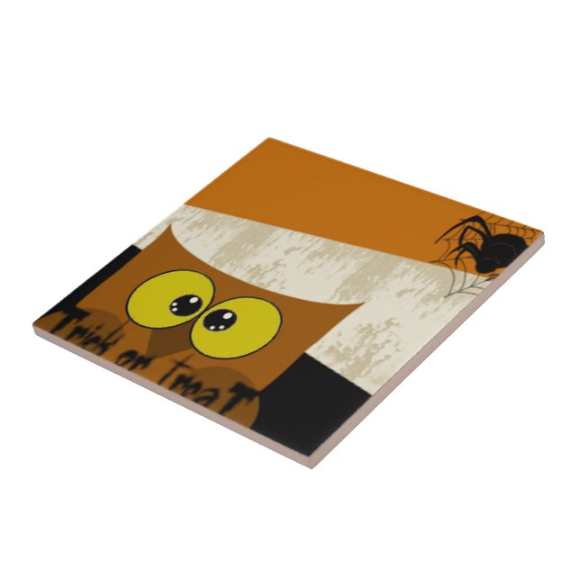 Azulejo De Cerâmica Imagem de Coruja (Lateral)