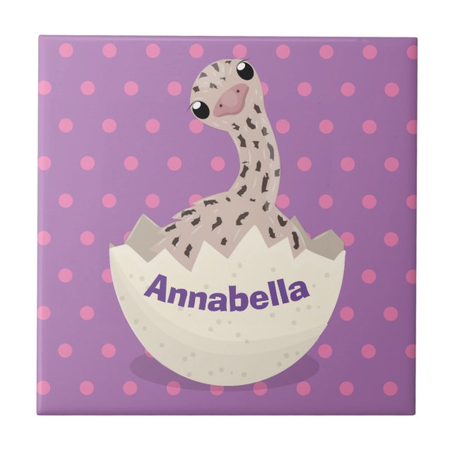 Azulejo De Cerâmica Imagem de desenho animado de biberão (Frente)