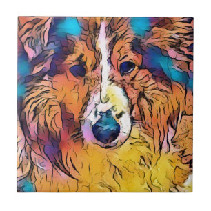 Azulejo De Cerâmica Imagem de Sheltie