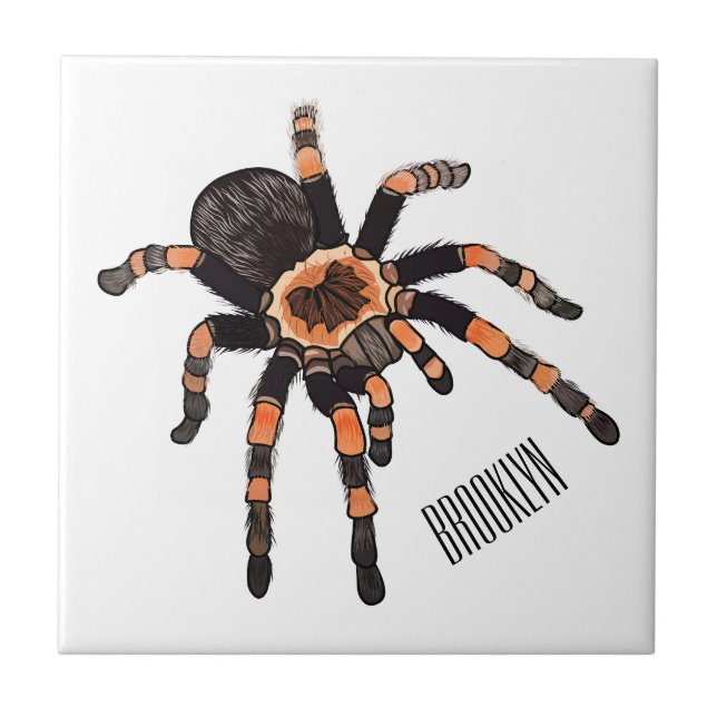 Azulejo De Cerâmica Imagem do desenho de Tarantula (Frente)