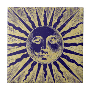 Azulejo De Cerâmica Imagem Dourada, Anticorada, Cuja Vintagem é Justa