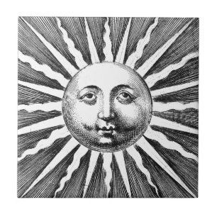 Azulejo De Cerâmica Imagem Mínima Cura Vintage Negra