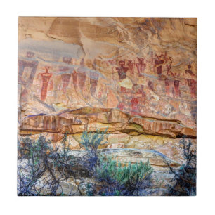 Azulejo De Cerâmica Images gráficas indianas da garganta de Sego - Ut