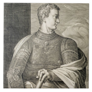 Azulejo De Cerâmica Imperador de Gaius Caesar "Caligula" (ANÚNCIO