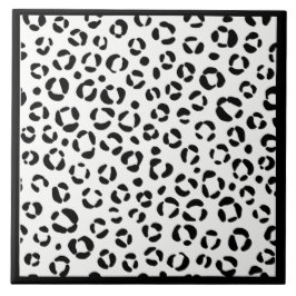 Azulejo De Cerâmica Impressão Animal em Preto e Branco