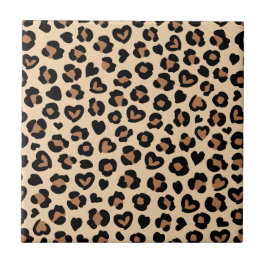 Azulejo De Cerâmica Impressão Animal, Leopardo Castanho, Manchas de Ch