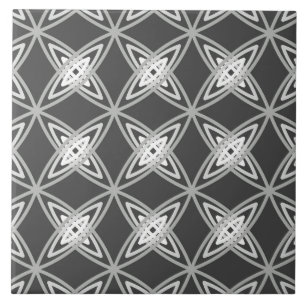 Azulejo De Cerâmica Impressão atômico moderno do meio século - cinz