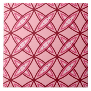 Azulejo De Cerâmica Impressão atômico moderno do meio século - rosa