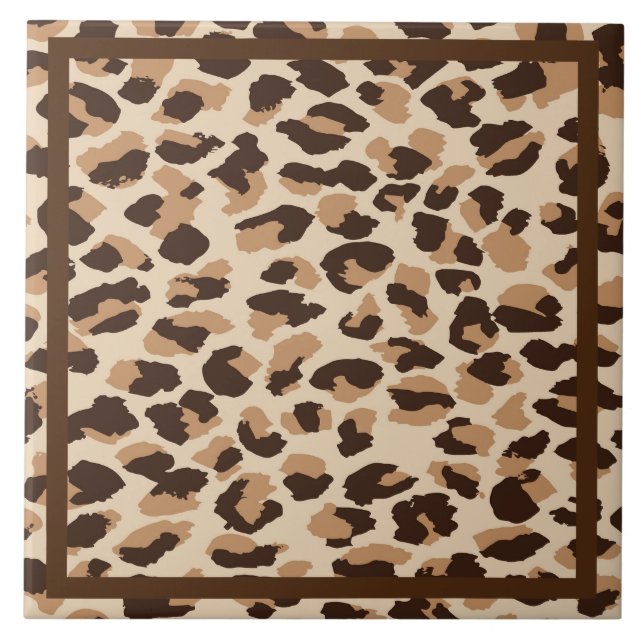 Azulejo De Cerâmica Impressão Azulejo-Leopardo Trivet (Frente)