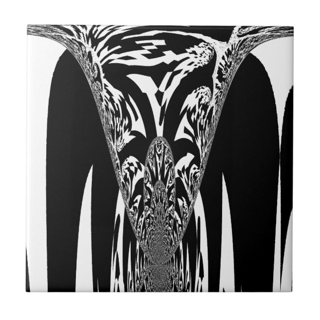 Azulejo De Cerâmica Impressão de Abstrato de arte africana (Frente)