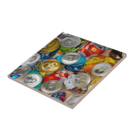 Azulejo De Cerâmica Impressão de CERVEJA feito de latas de alumínio