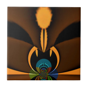 Azulejo De Cerâmica Impressão de Contraste de Cor abstrato