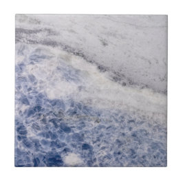 Azulejo De Cerâmica Impressão de Cristal Quartz Azul de Calcite Azul M