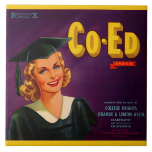 Azulejo De Cerâmica impressão de etiqueta de Marca cítrica de 1940