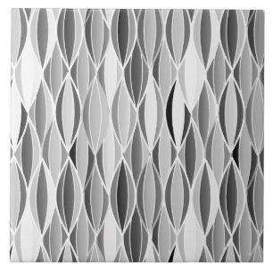 Azulejo De Cerâmica Impressão de fita do século médio - tons de cinza