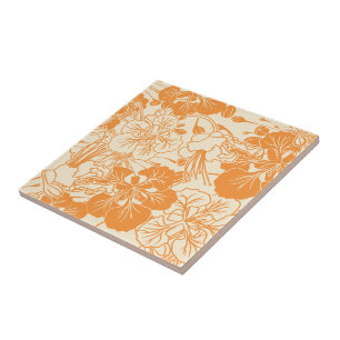Azulejo De Cerâmica Impressão de Ohai Alii, flor do Havaí