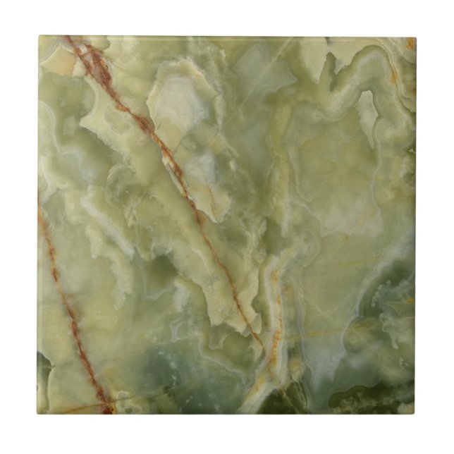 Azulejo De Cerâmica Impressão de Pedra Verde Marble (Frente)