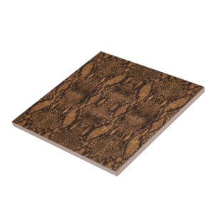 Azulejo De Cerâmica Impressão de pele Cobra castanha