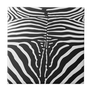 Azulejo De Cerâmica Impressão de pele Zebra Autêntica - faixa branca p