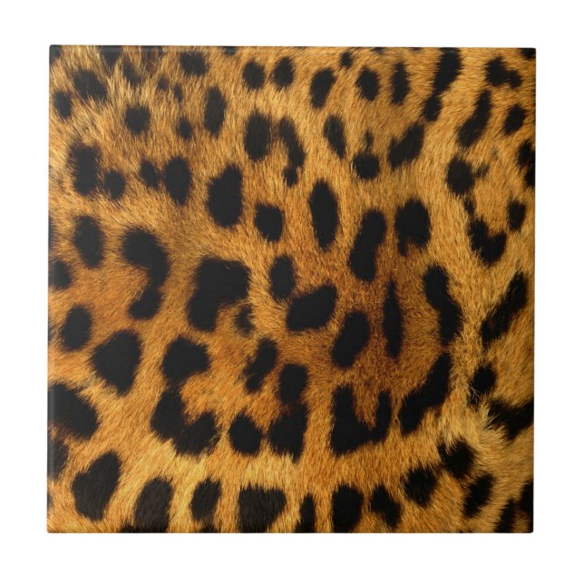 Azulejo De Cerâmica Impressão de peles de leopardo (Frente)