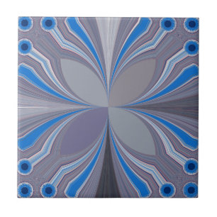 Azulejo De Cerâmica Impressão de Textura de Bolinhas de Cinza Azul