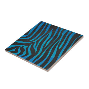 Azulejo De Cerâmica Impressão de Zebra Black e Cinza