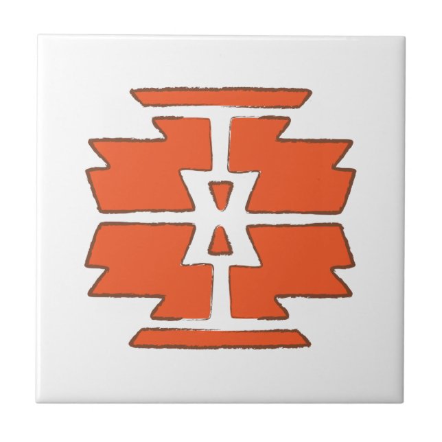 Azulejo De Cerâmica Impressão - Design do Sudoeste da Índia (Frente)