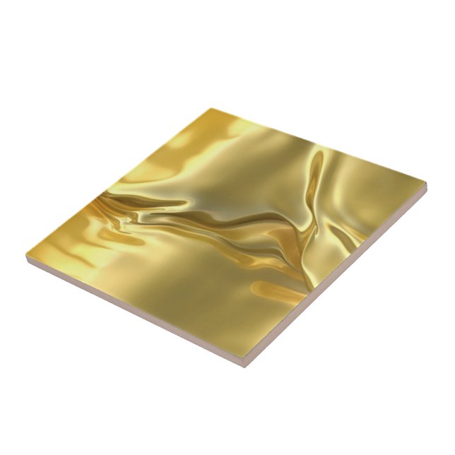 Azulejo De Cerâmica Impressão digital Dourado líquido (Lateral)