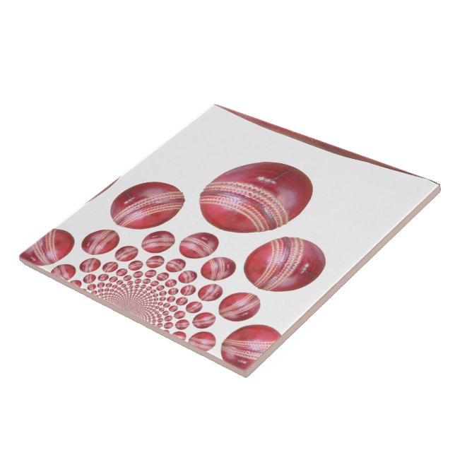 Azulejo De Cerâmica Impressão do Cricket Ball do Sports Lover (Lateral)