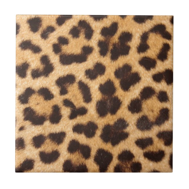 Azulejo De Cerâmica impressão do design da pele do leopardo (Frente)