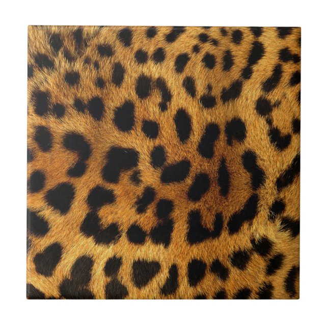 Azulejo De Cerâmica impressão em folha-de-leopardo selvagem Safari (Frente)